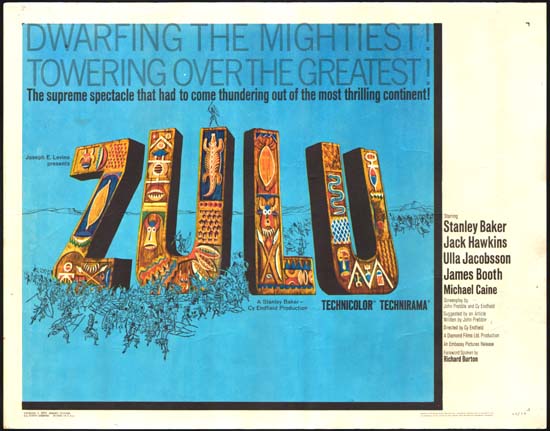 Zulu US Half Sheet movie poster